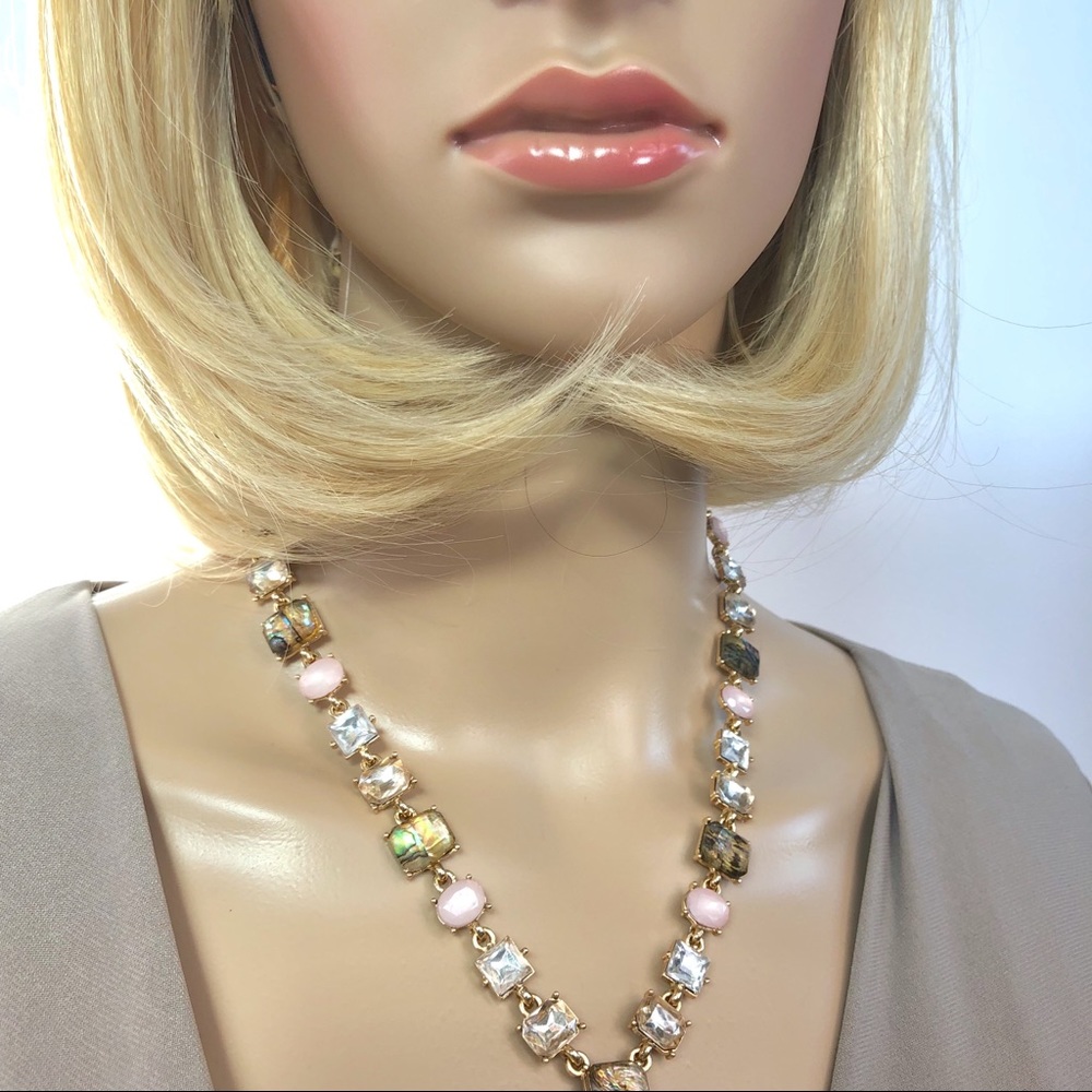 Gorgeous Gold & Rhinestone Statement Necklace - Picture 3 of 6